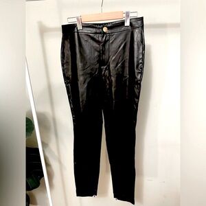 Michael Kors Black Leather Skinny Pants Size 6